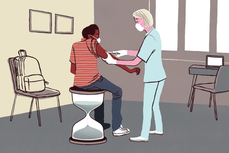 Vaccinated Campus/ Virginia Tech - Martin Tognola - Anna Goodson Illustration Agency