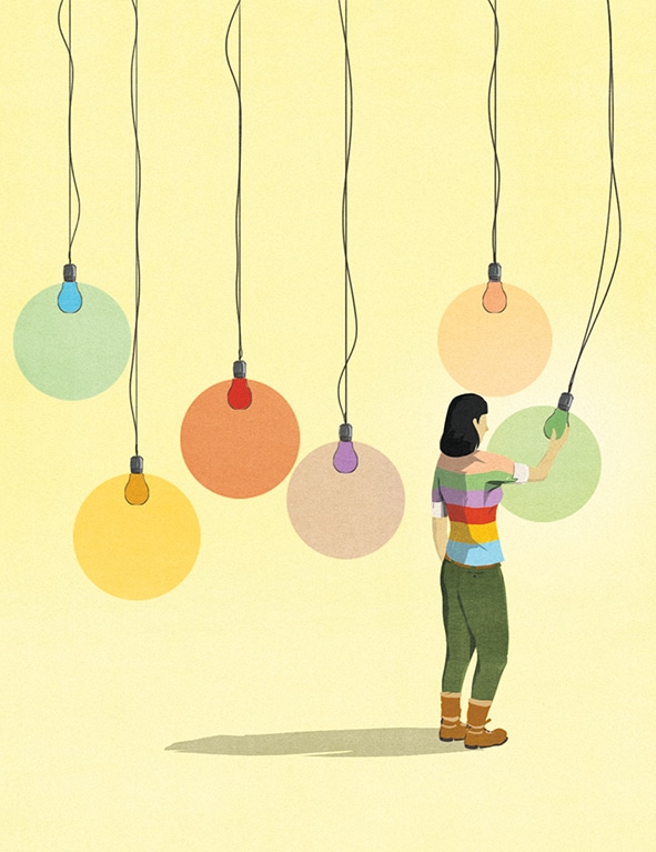 Let There Be Light (Oprah Magazine) - Andrea Ucini - Anna Goodson Illustration Agency