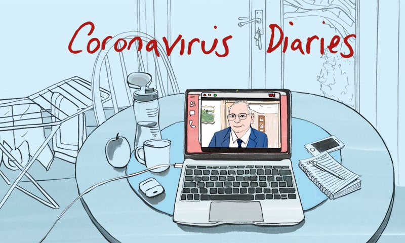 Corona Virus Diaries for The Financial Times - Clare Mallison - Anna Goodson Illustration Agency