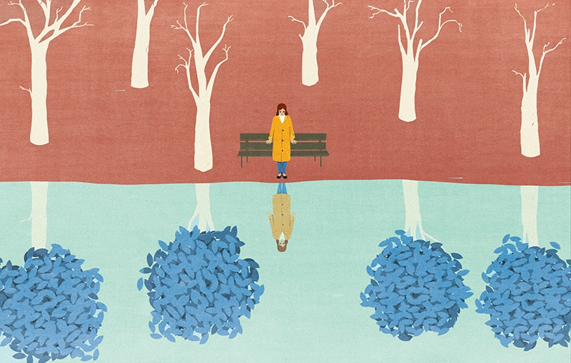 A Separate Peace -Oprah Magazine - Andrea Ucini - Anna Goodson Illustration Agency