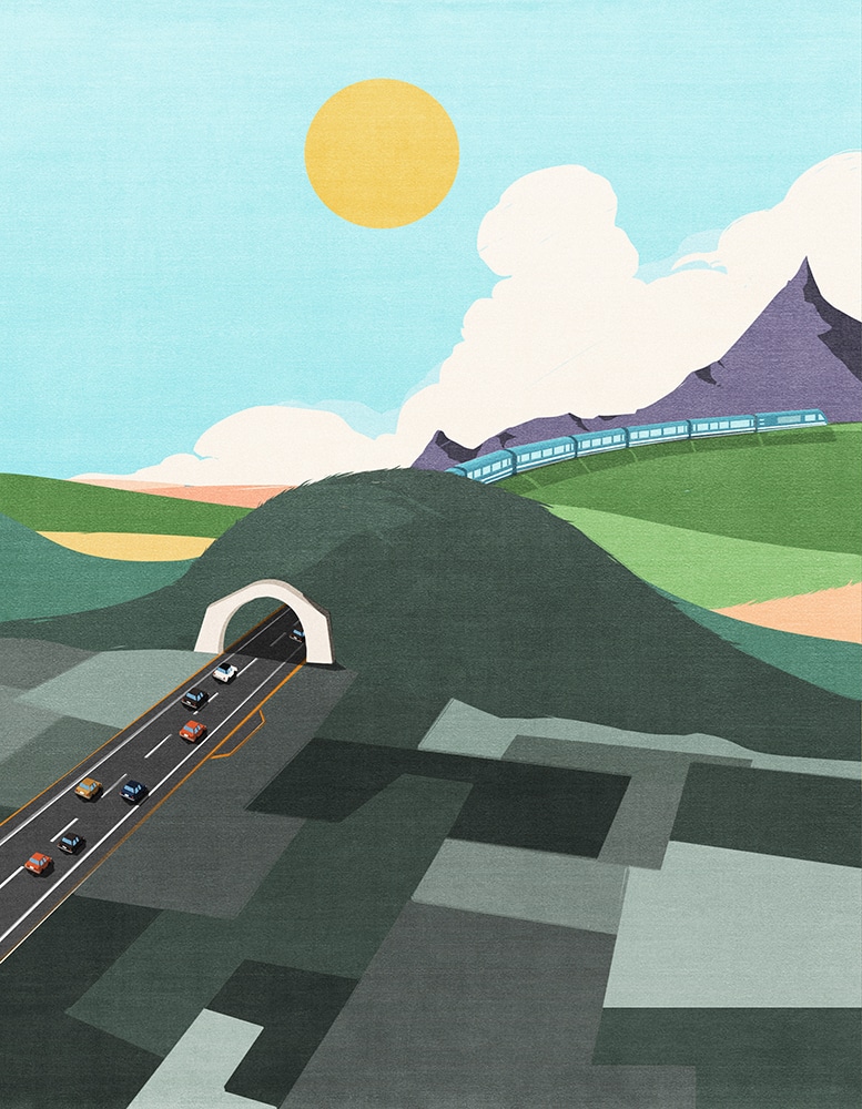 Society – DOWN FROM THE DRIVER’S SEAT (Arte Magazin) - Andrea Ucini - Anna Goodson Illustration Agency