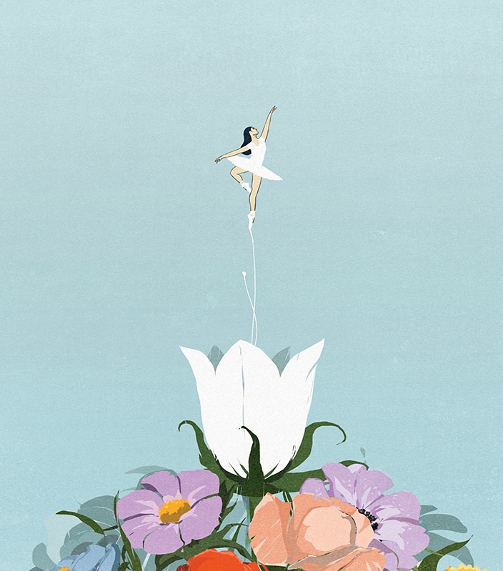 Be reborn with dance / Mind Magazine - Andrea Ucini - Anna Goodson Illustration Agency