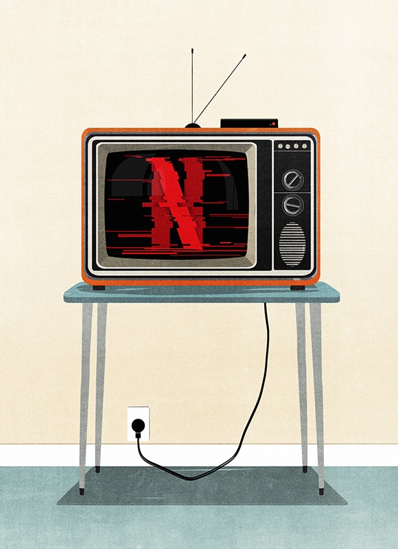 Streaming TV (Rolling Stone Magazine) - Andrea Ucini - Anna Goodson Illustration Agency