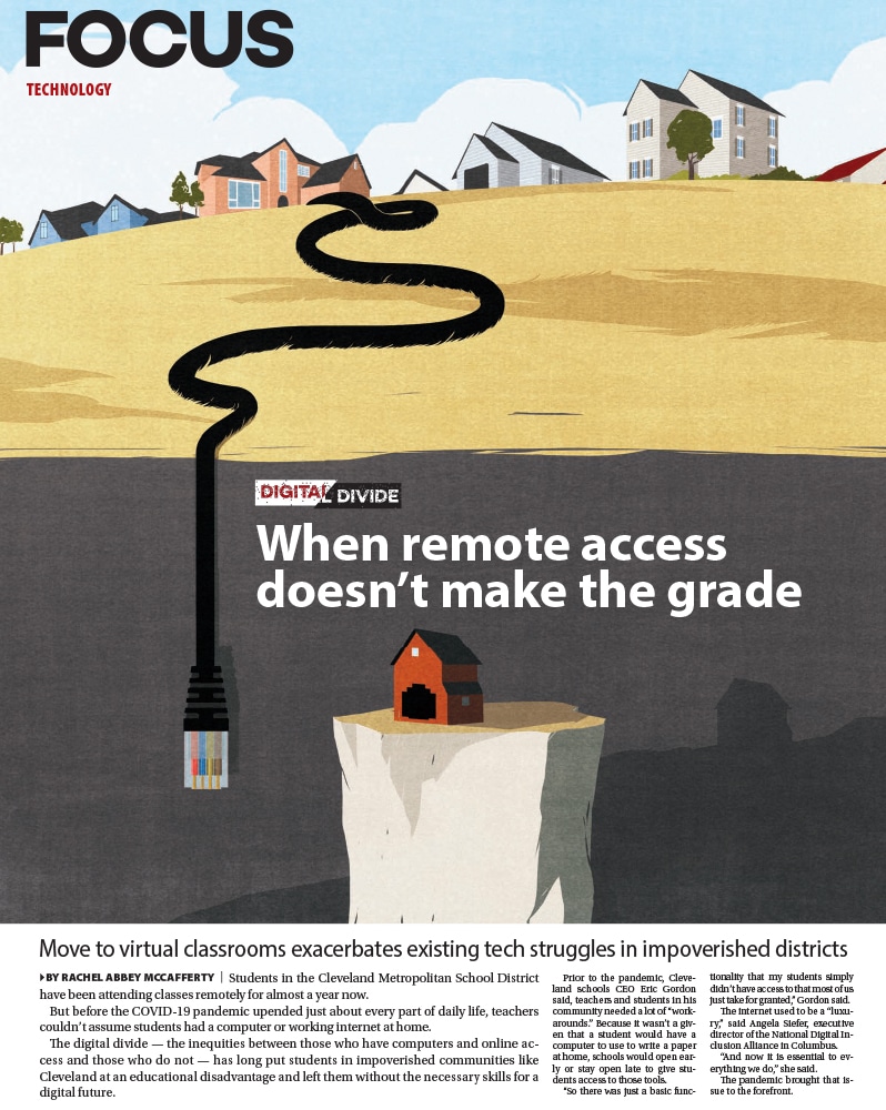 Digital Divide (Crain´s Cleveland Business) - Andrea Ucini - Anna Goodson Illustration Agency