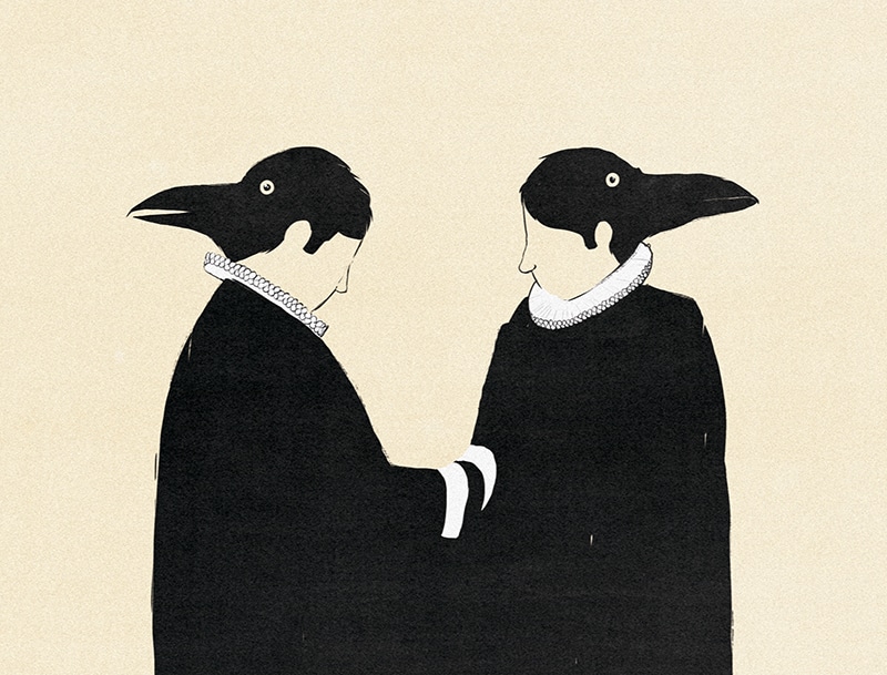 The charity that was gone (Weekend Avisen) - Andrea Ucini - Anna Goodson Illustration Agency