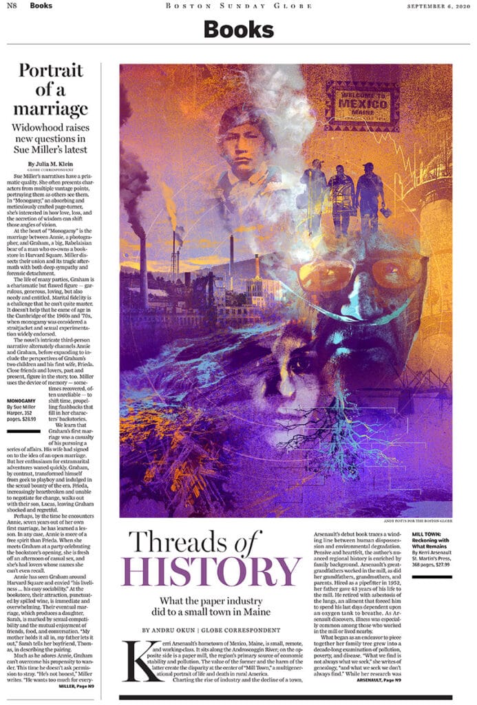 Boston Globe/Book Review - Andy Potts - Anna Goodson Illustration Agency