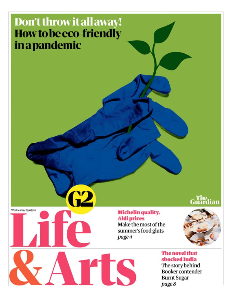 Cover Illustration for The Guardian/ How to be eco-friendly in a pandemic/ - Joe Magee - Anna Goodson Illustration Agency