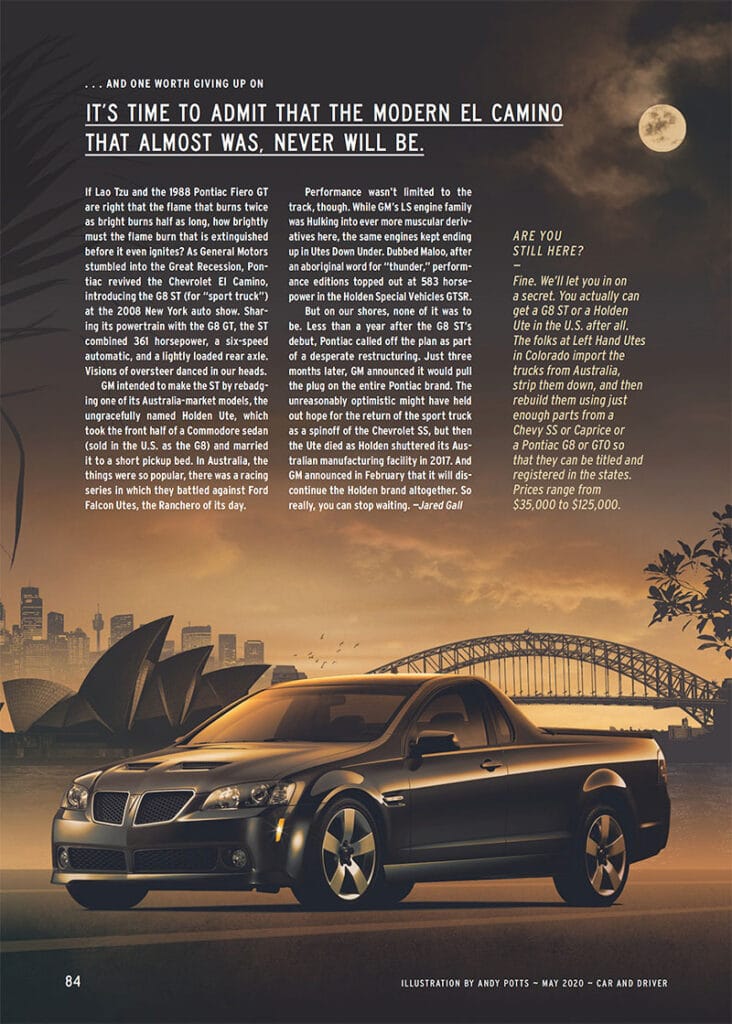 Car And Driver Magazine - Andy Potts - Anna Goodson Illustration Agency