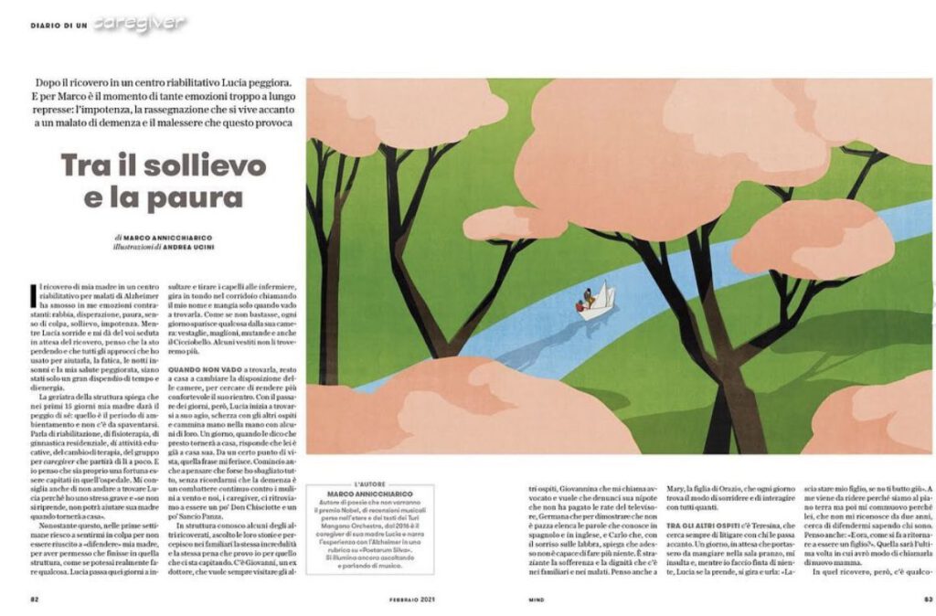 Diario di un Caregiver (MIND magazine) - Andrea Ucini - Anna Goodson Illustration Agency