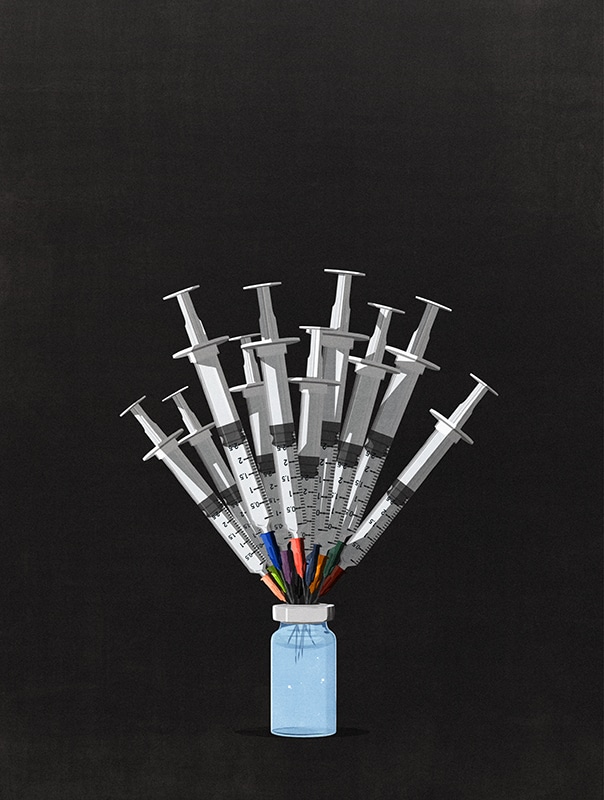The pandemic (The Economist) - Andrea Ucini - Anna Goodson Illustration Agency