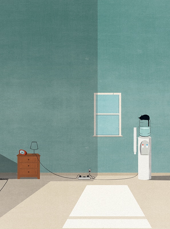 Working from Home  (L´Express France) - Andrea Ucini - Anna Goodson Illustration Agency