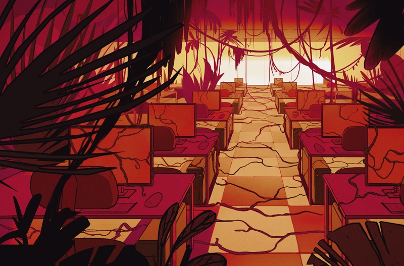 Newsweek PL  – ‘Office Jungle’ - Kotynski - Anna Goodson Illustration Agency