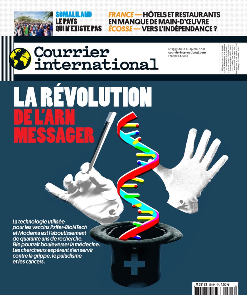 Cover illustration and feature illustrations for Courrier International - Joe Magee - Anna Goodson Illustration Agency
