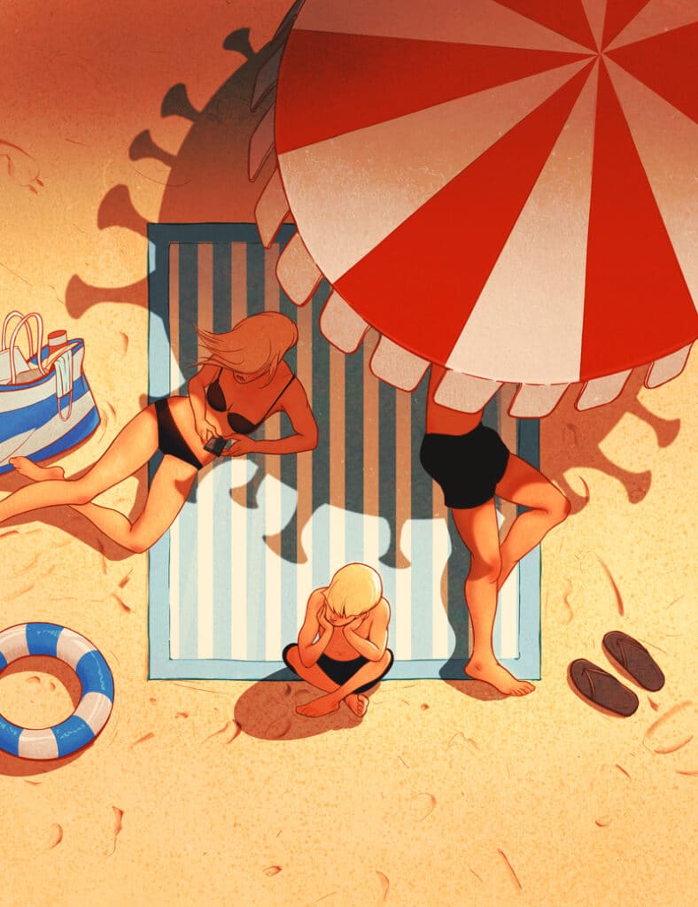 Newsweek PL  – ‘By the Seaside’ - Kotynski - Anna Goodson Illustration Agency