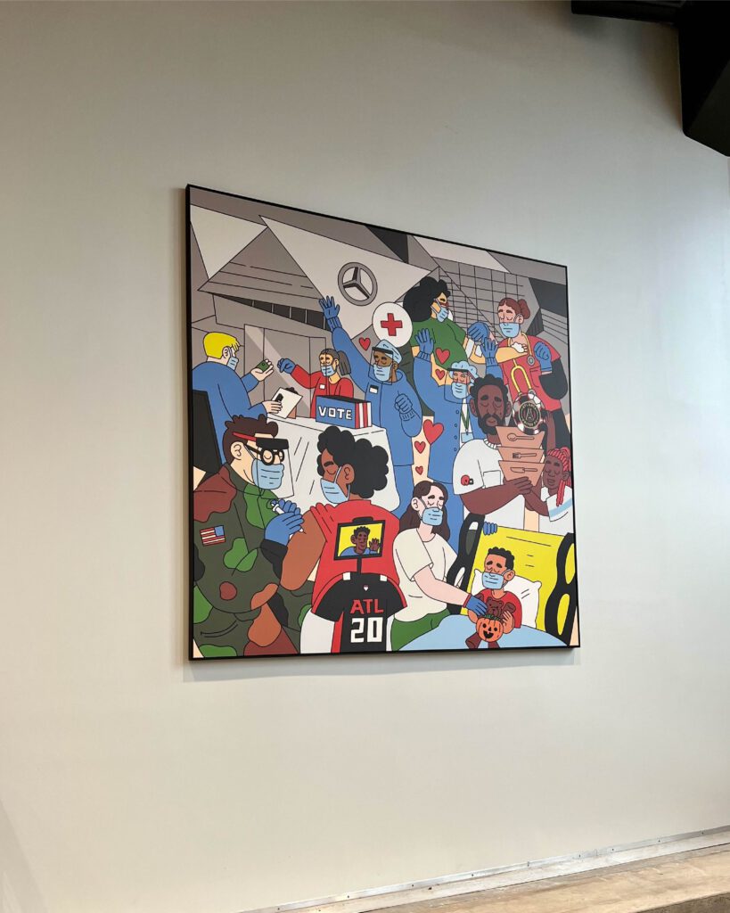 Give Back to Others with Mercedes-Benz Stadium and - Mia Saine - Anna Goodson Illustration Agency
