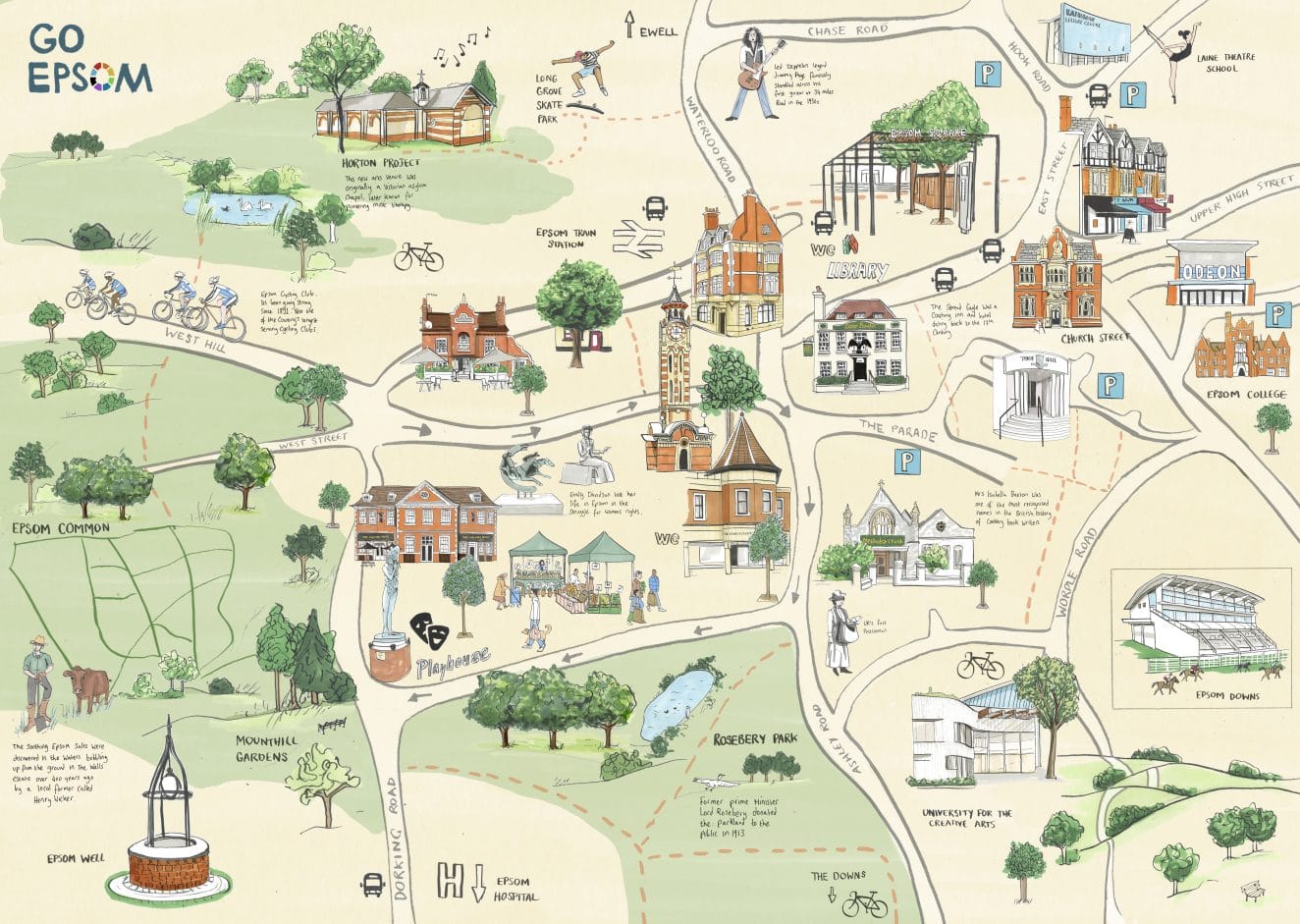Epsom Map