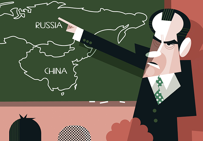 illustrates Richard Nixon for L’Express - Pablo Lobato - Anna Goodson Illustration Agency