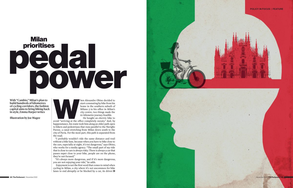 @theparliamentmagazineeu / Pedal Power - Joe Magee - Anna Goodson Illustration Agency