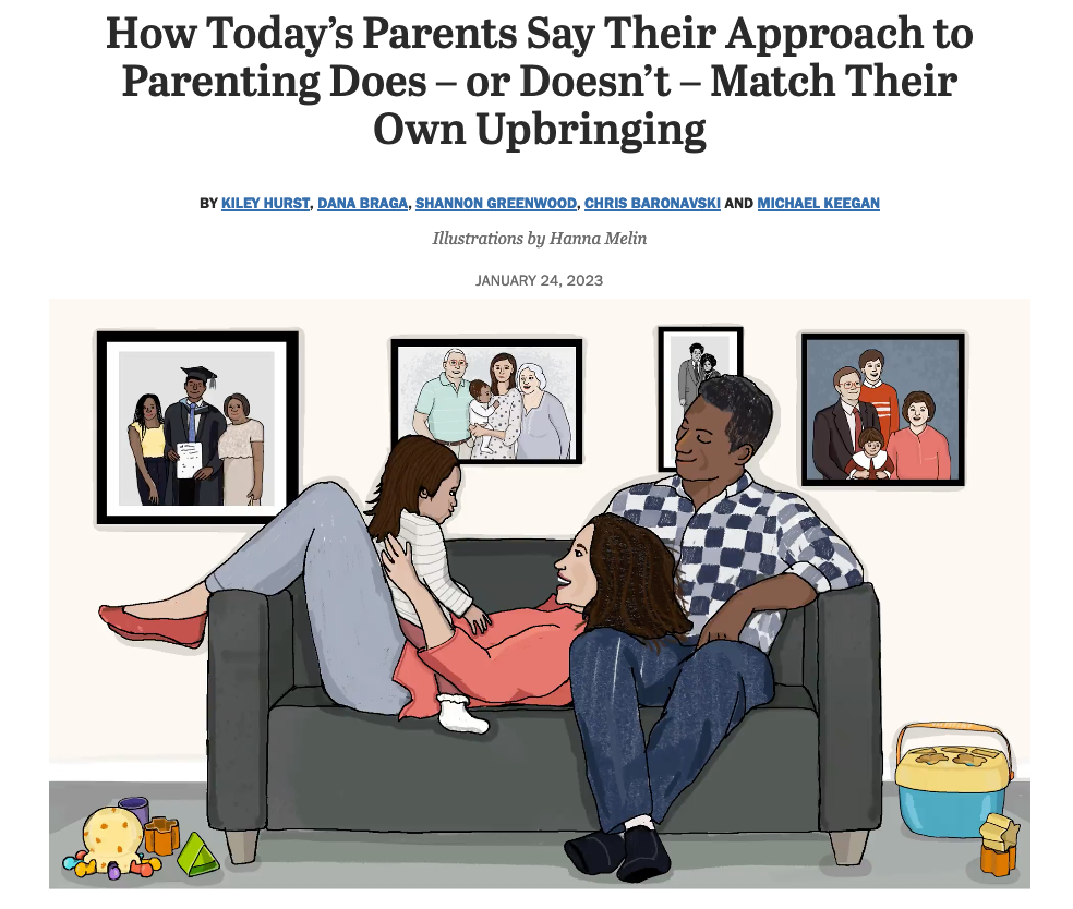 Illustrations and gifs / Pew Research Center, New York - Hanna Melin - Anna Goodson Illustration Agency