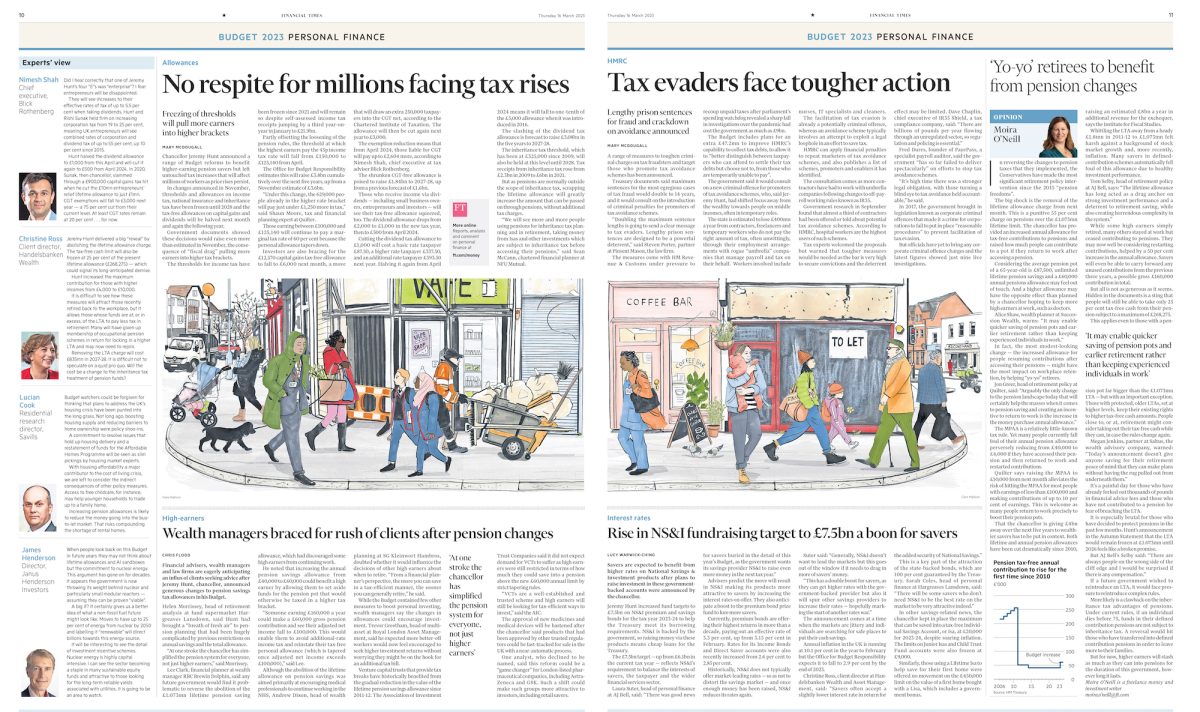 Financial Times / Spring Budget 2023 - Clare Mallison - Anna Goodson Illustration Agency