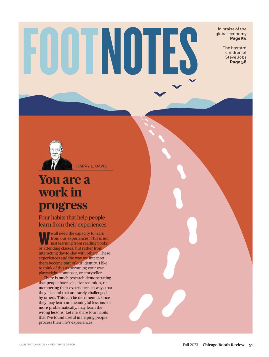 Chicago Booth Review / You are a work in progress - Jennifer Tapias Derch - Anna Goodson Illustration Agency