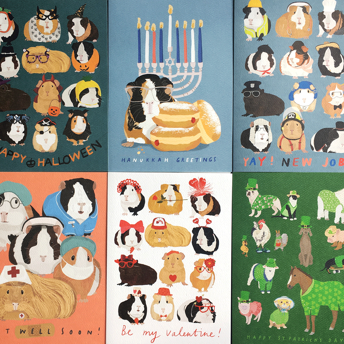 Calypso / Greeting card designs - Hanna Melin - Anna Goodson Illustration Agency