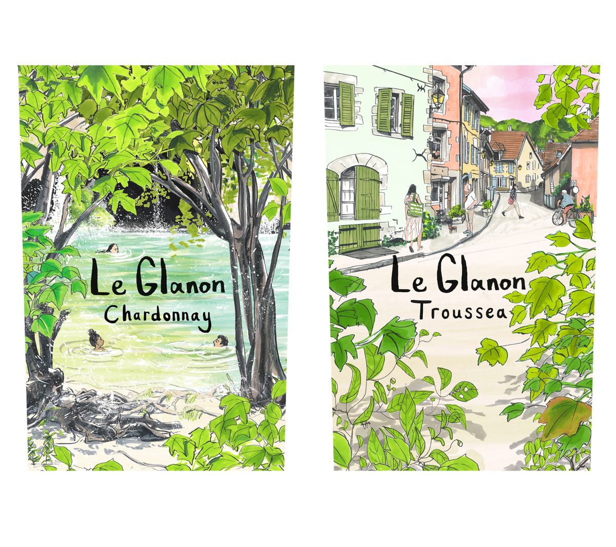 Les Caves De Pyrene / Wine Labels - Clare Mallison - Anna Goodson Illustration Agency