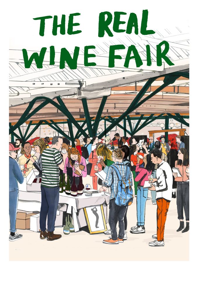 poster and promotional material for ‘The Real Wine Fair’.