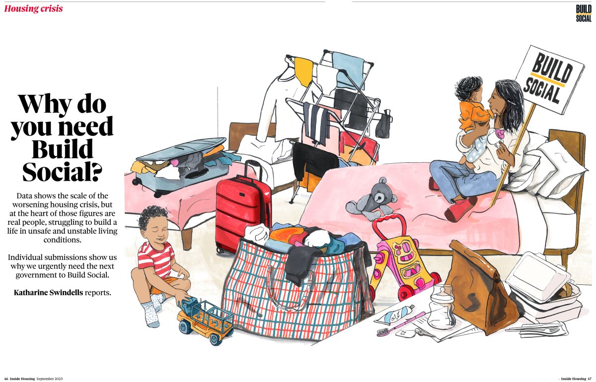 Inside Housing Magazine / Inside Housing’s ‘Build Social’ Campaign - Clare Mallison - Anna Goodson Illustration Agency