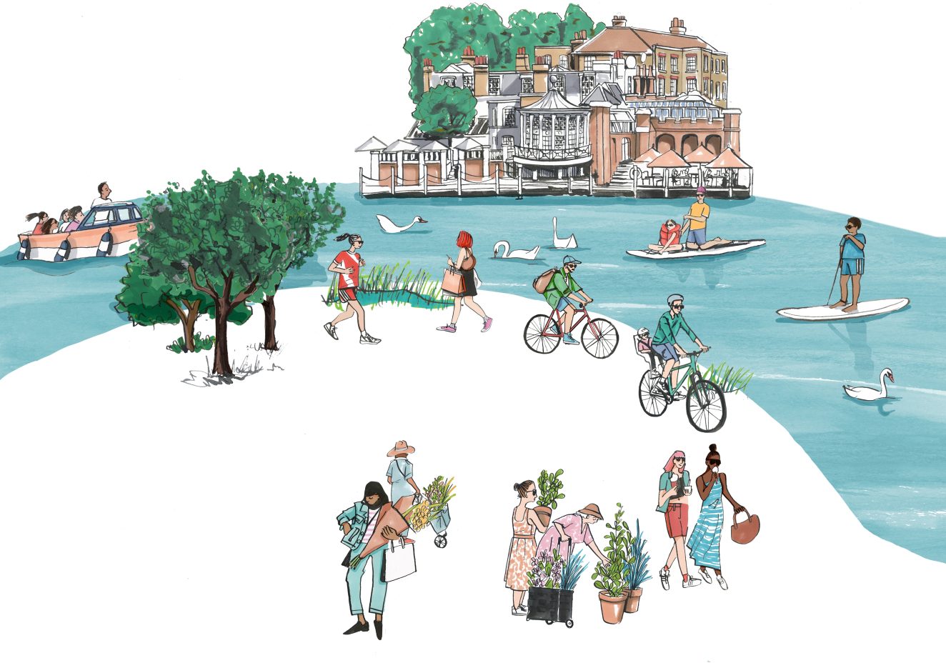 Clare Mallison / Once Upon A Town magazine / Cover illustrations