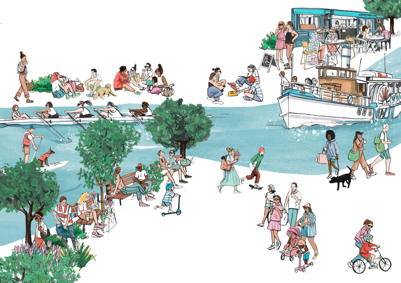 Clare Mallison / Once Upon A Town magazine / Cover illustrations