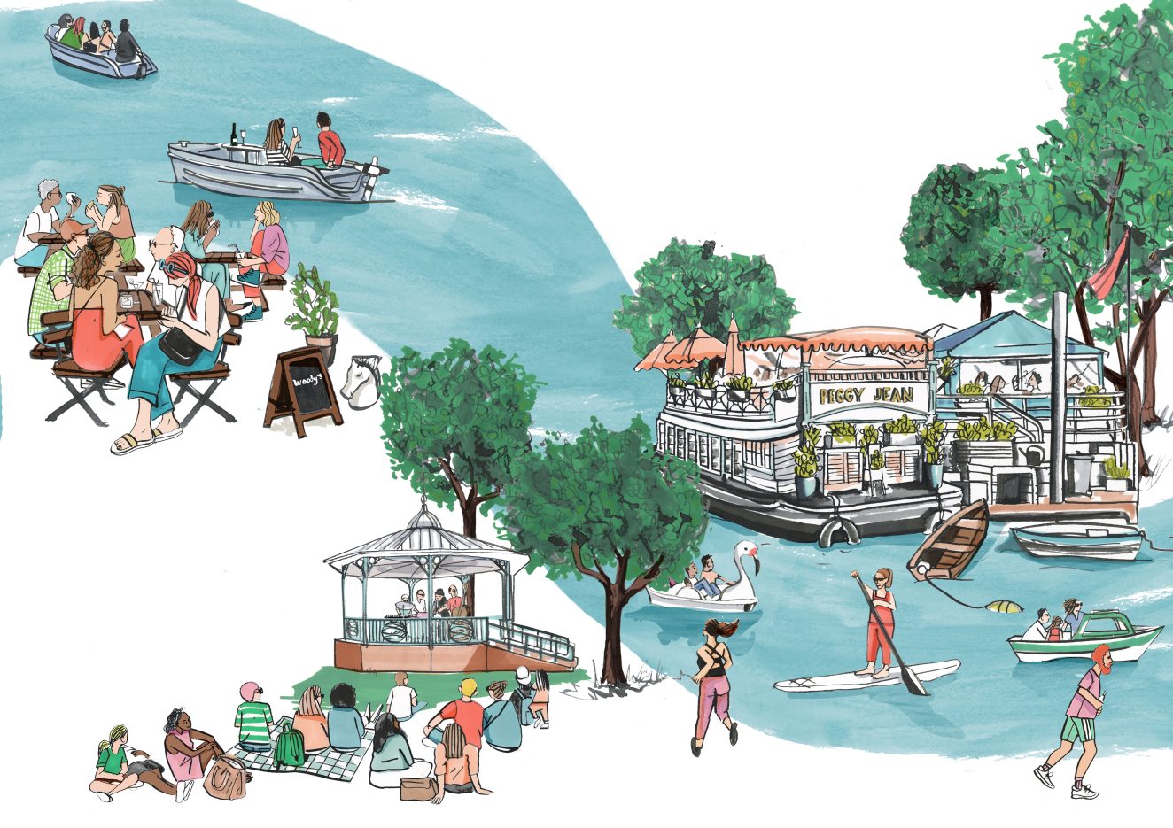 Clare Mallison / Once Upon A Town magazine / Cover illustrations