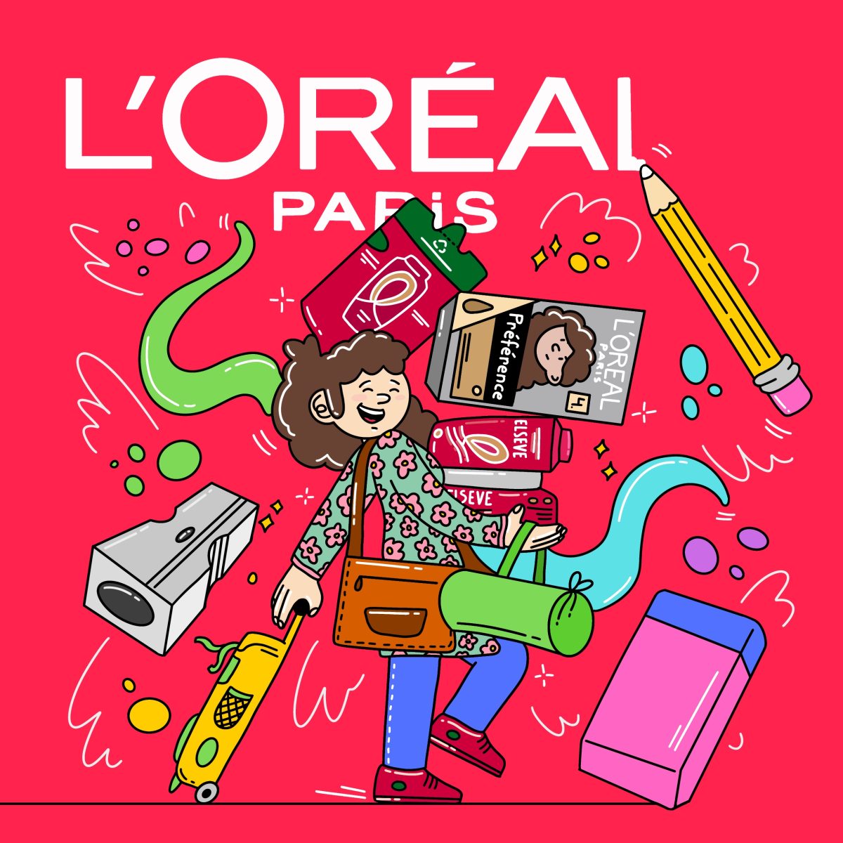 L’Oreal Paris / L’Oreal Colouring Book - Alex Antonescu - Anna Goodson Illustration Agency