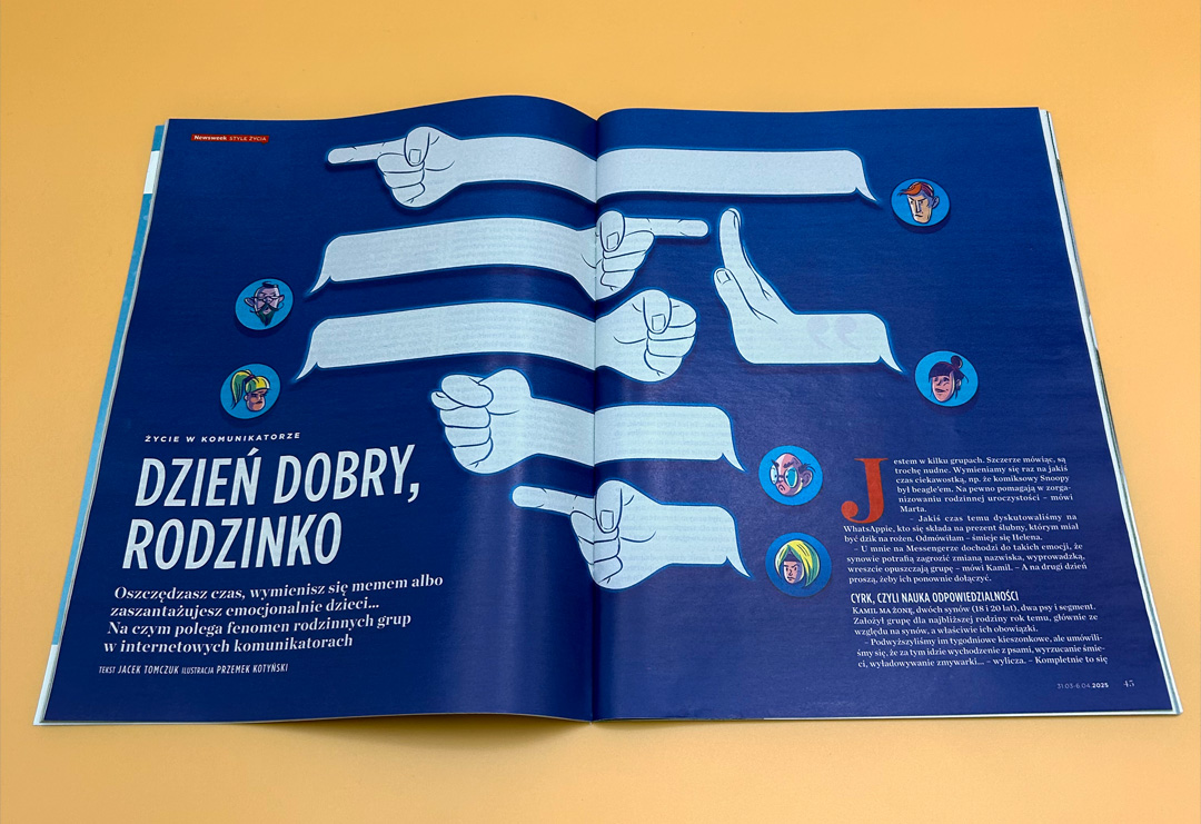 Newsweek PL / Chatter - Kotynski - Anna Goodson Illustration Agency