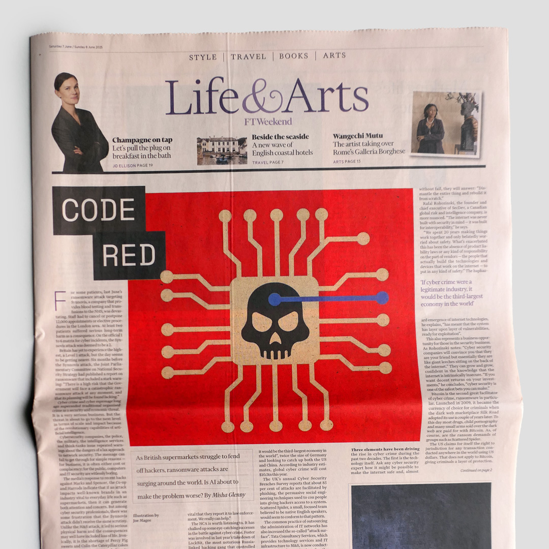 Financial Times / CODE RED - Joe Magee - Anna Goodson Illustration Agency