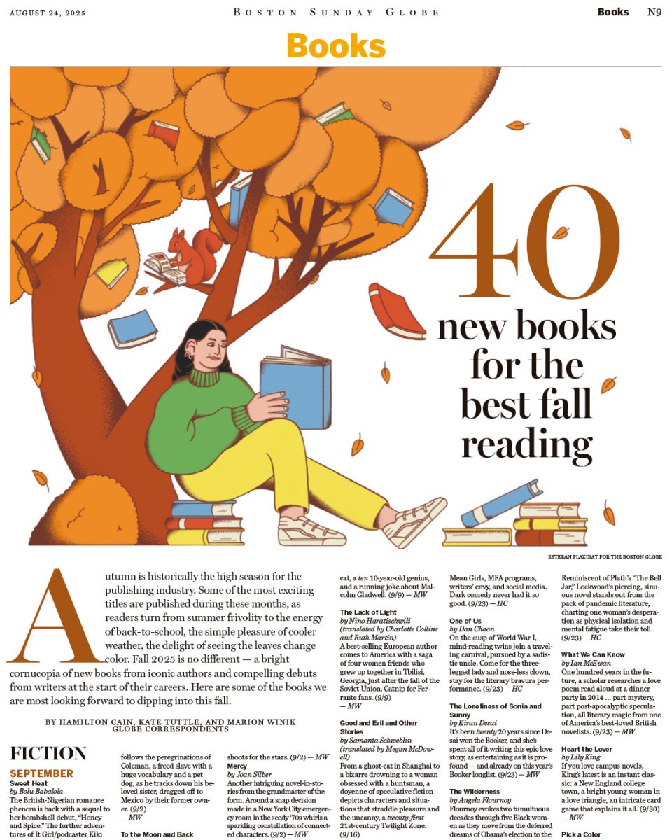 The Boston Globe / 40 New books for the best fall reading - Esteban Plazibat - Anna Goodson Illustration Agency