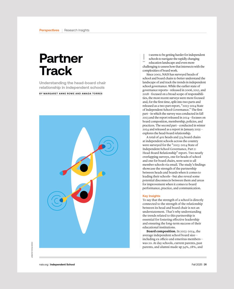 Independent School Magazine / Partner Track - Jennifer Tapias Derch - Anna Goodson Illustration Agency