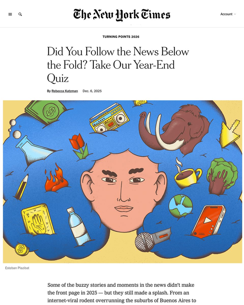 The New York Times / Turning points 2026 - Esteban Plazibat - Anna Goodson Illustration Agency
