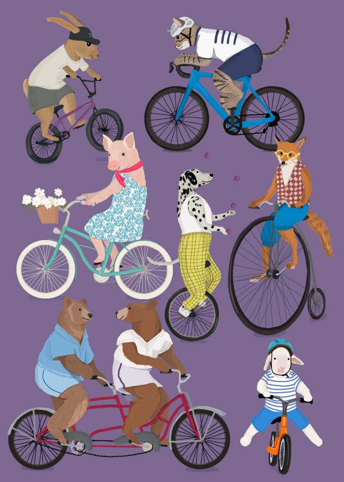 bike animal card