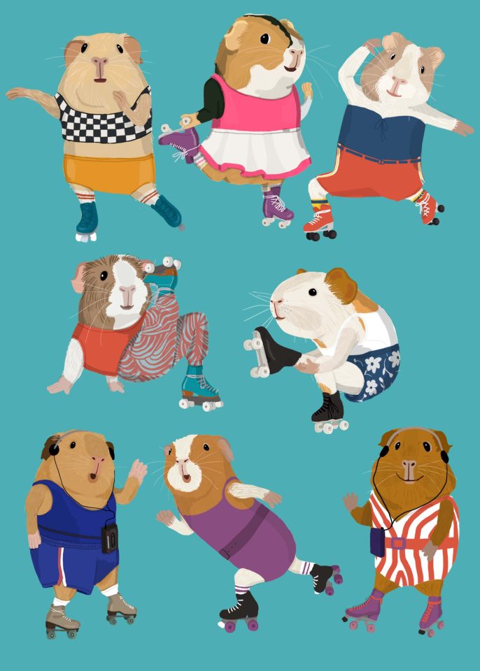 roller guinea pig card