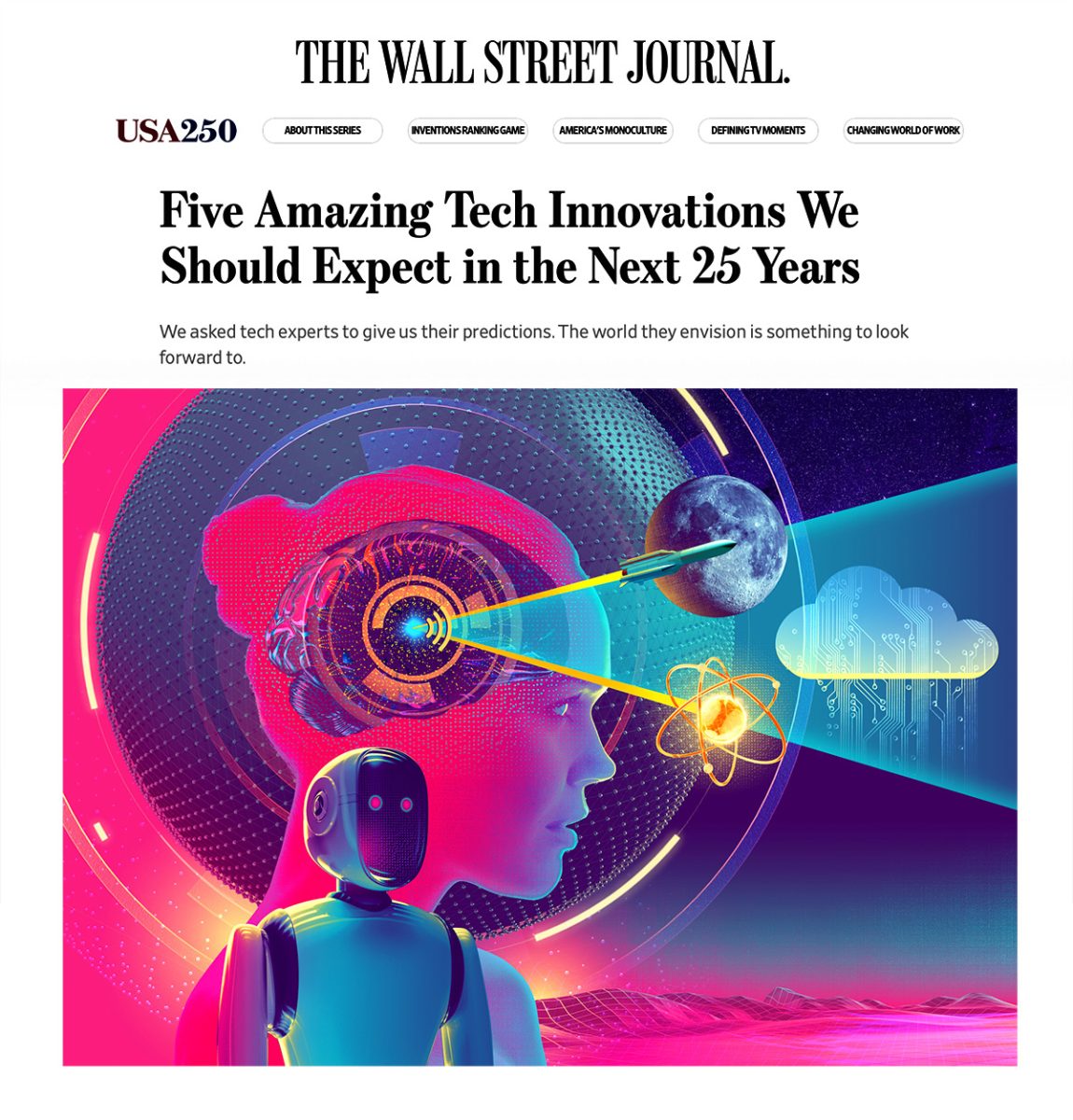 Wall Street Journal / Amazing Tech Innovations - Andy Potts - Anna Goodson Illustration Agency
