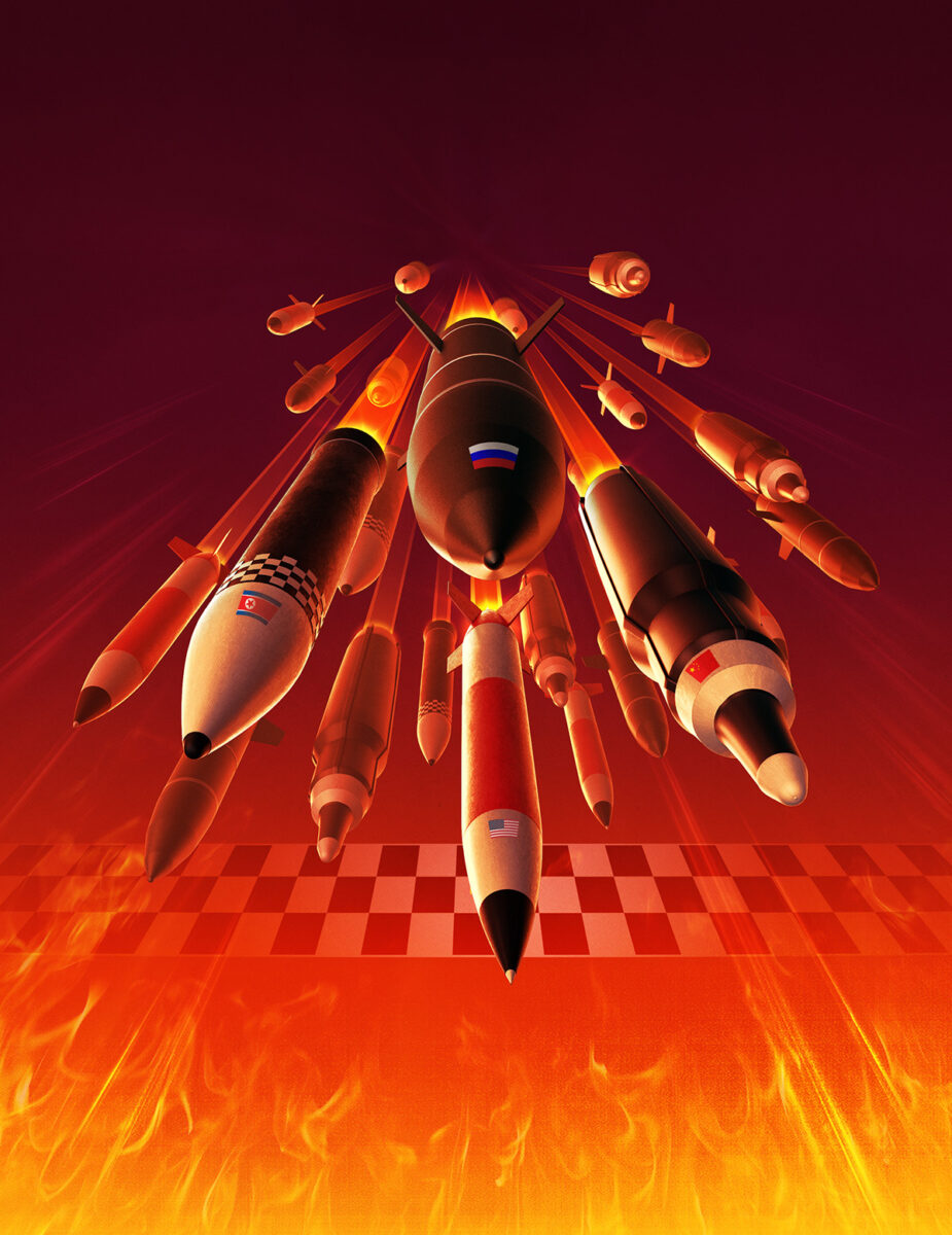 Al Majalla / Escalating Nuclear Arms Race - Andy Potts - Anna Goodson Illustration Agency