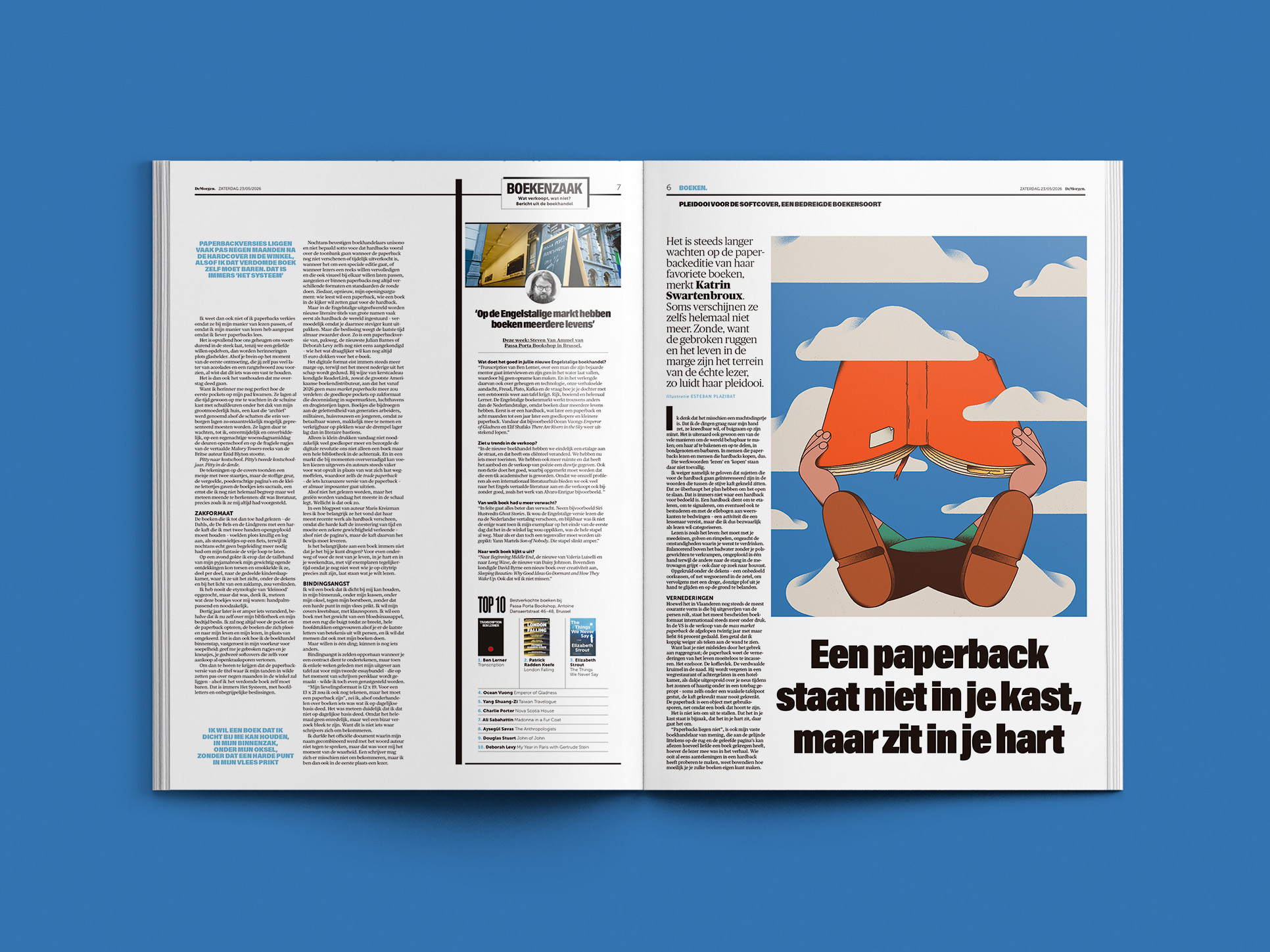 Esteban Plazibat / De Morgen / Un livre de poche ne dort pas sur votre étagère ; il vit dans votre cœur.