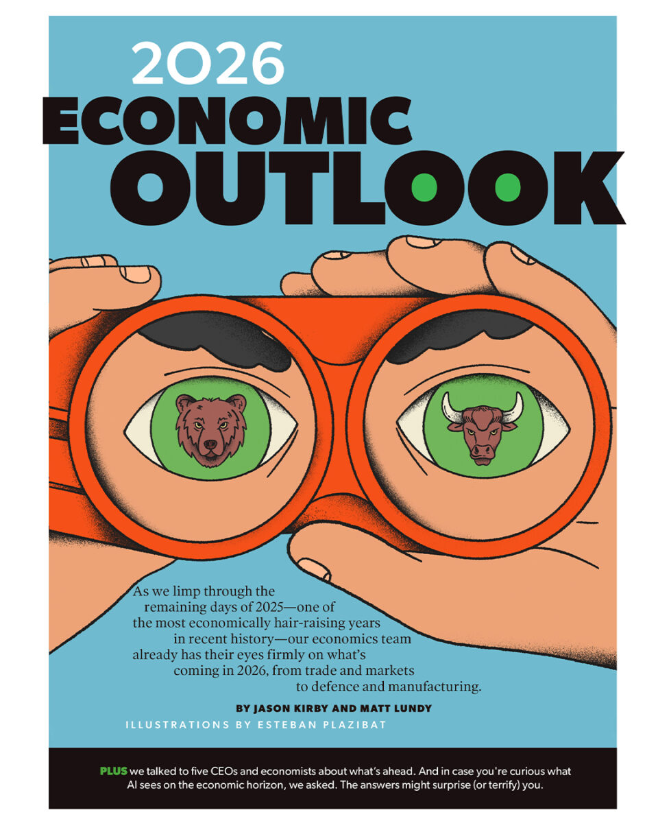 Globe and Mail / Economic Outlook 2026 - Esteban Plazibat - Anna Goodson Illustration Agency