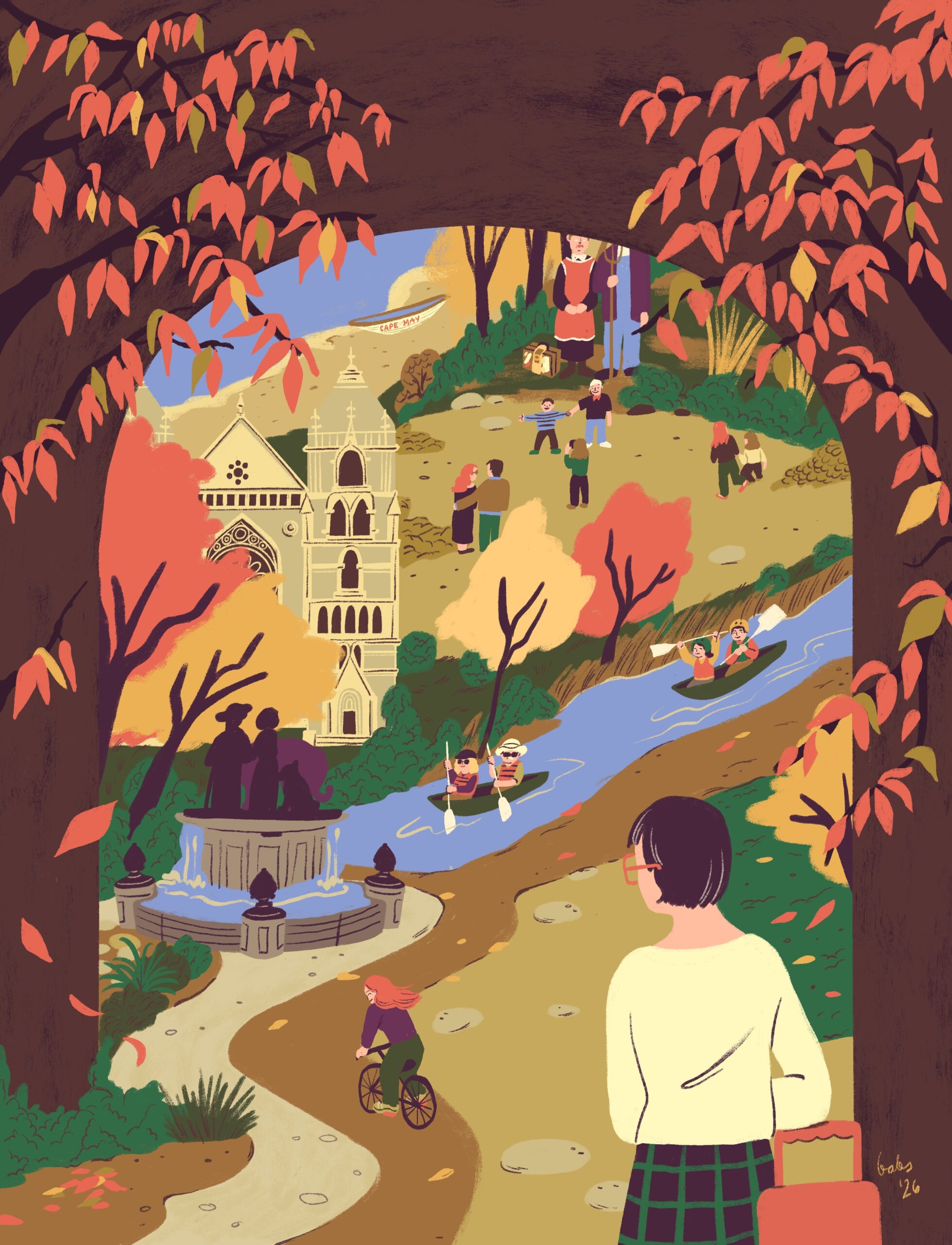 Babs Creates Editorial Illustration for New Jersey Monthly Magazine’s Love Letter to Morristown, New Jersey