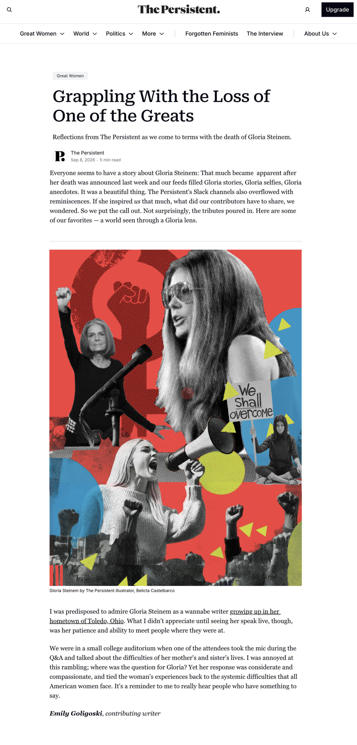 Belicta Castelbarco / The Persistent / Gloria Steinem