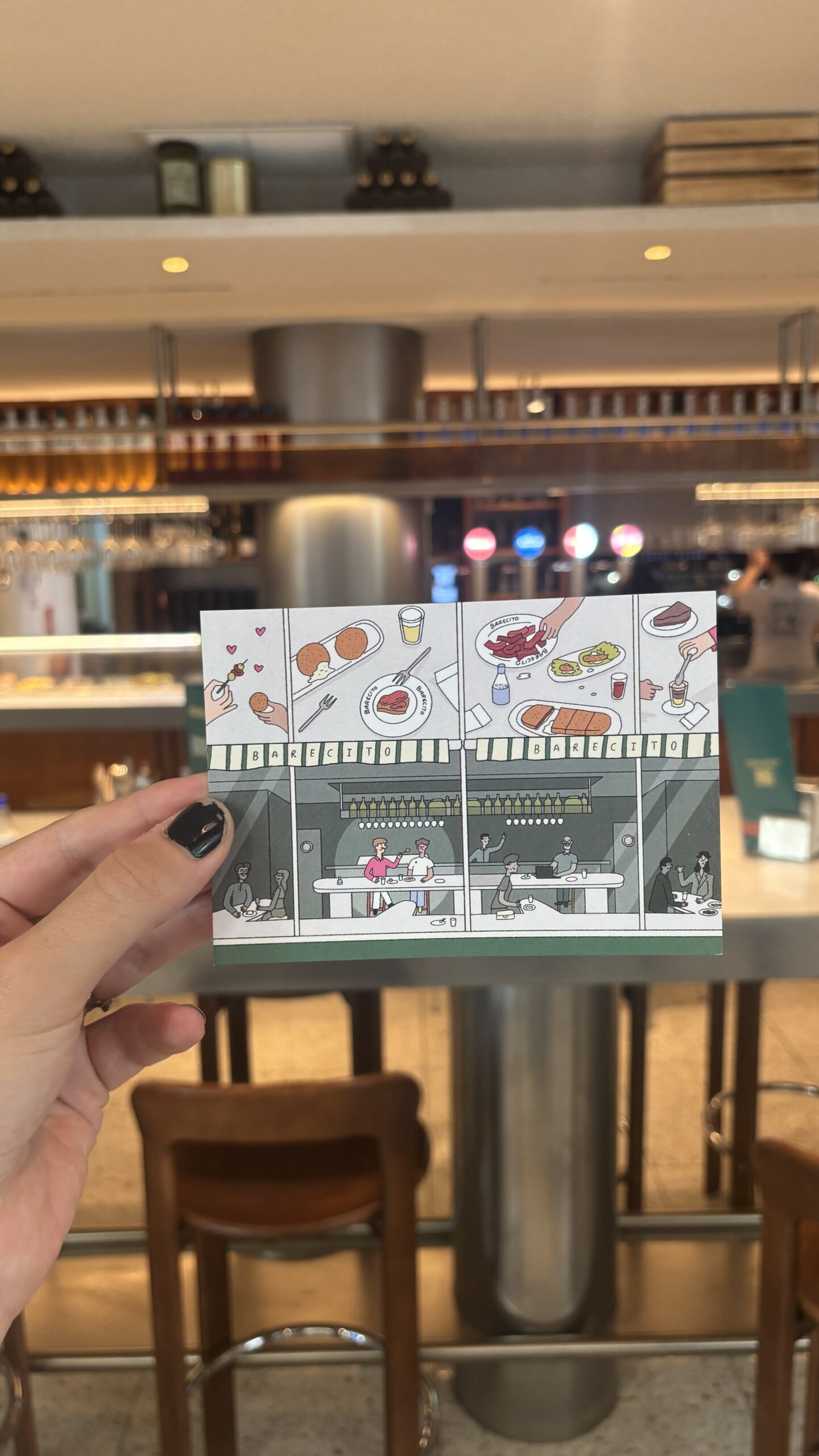Diego Blanco / Gastroadictos Group / Carte postale pour le restaurant BARECITO