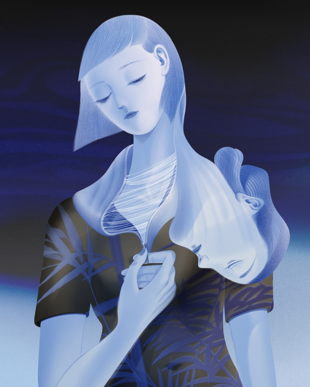 Editorial Illustration by Jiyeun Kang for The Persistent: Why Women in China Are Choosing Not to Marry or Have Children