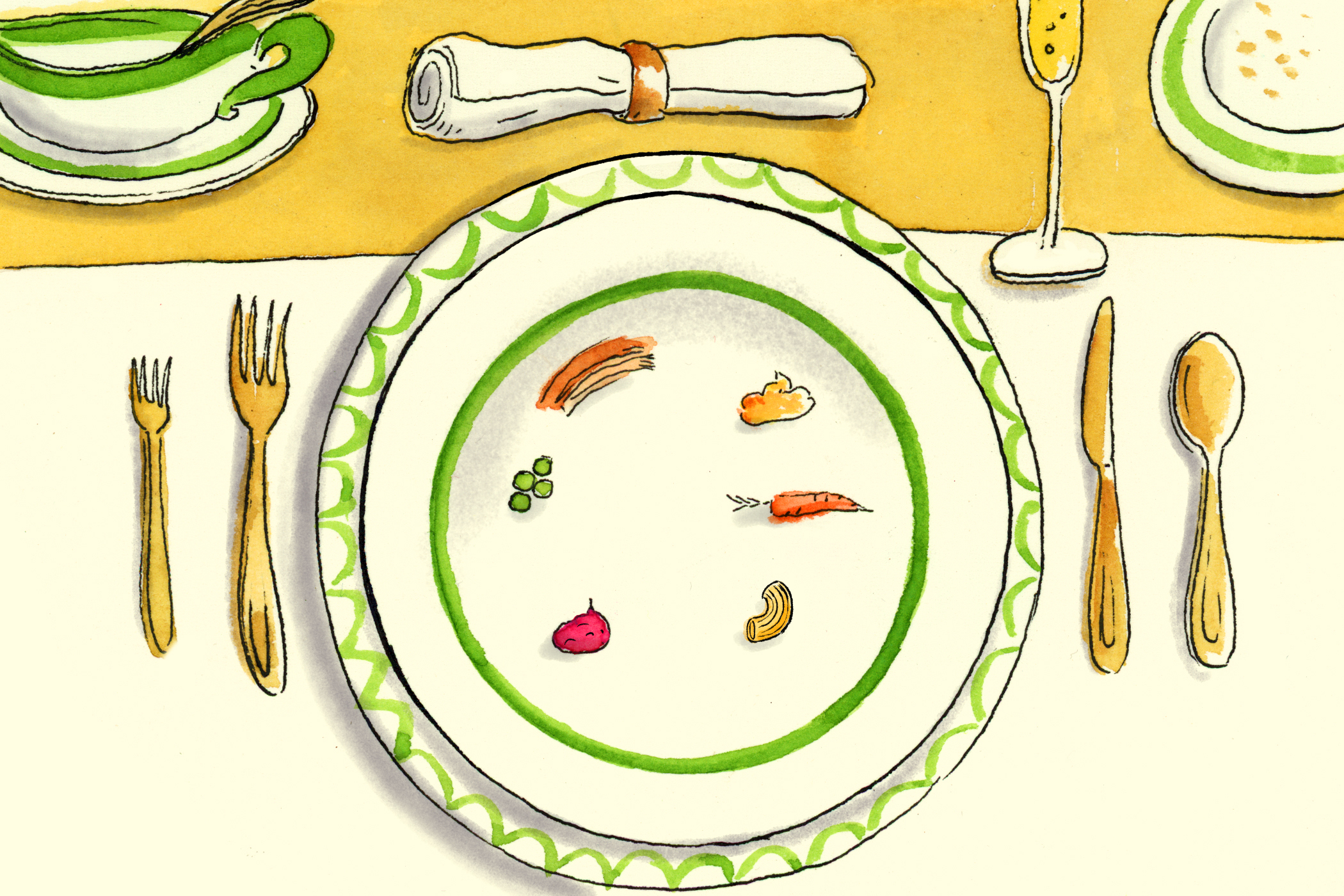 Agathe Illustrates How GLP-1 Medications Are Changing Thanksgiving for The Globe and Mail