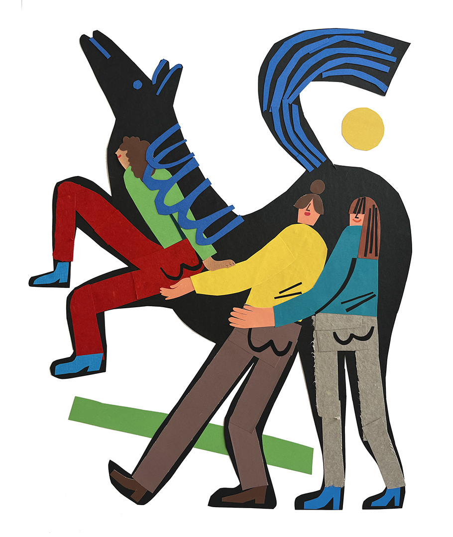 Stephanie Wunderlich / Spring Magazine / Original Paper cut artworks for SPRING no 23 PLAYING release